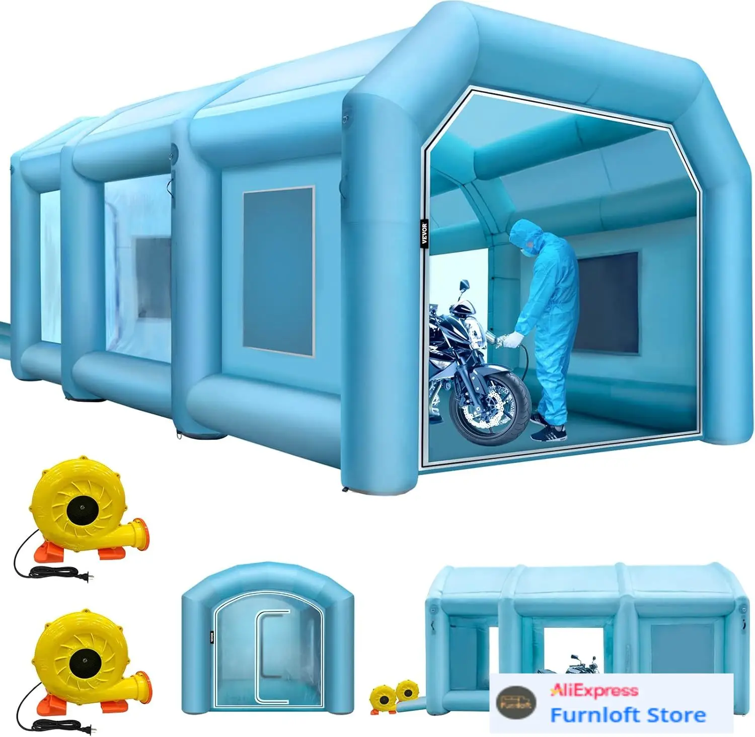 Inflatable Paint Booth - Inflatable Paint Booth, 29.5x19.7x13 ft Spray