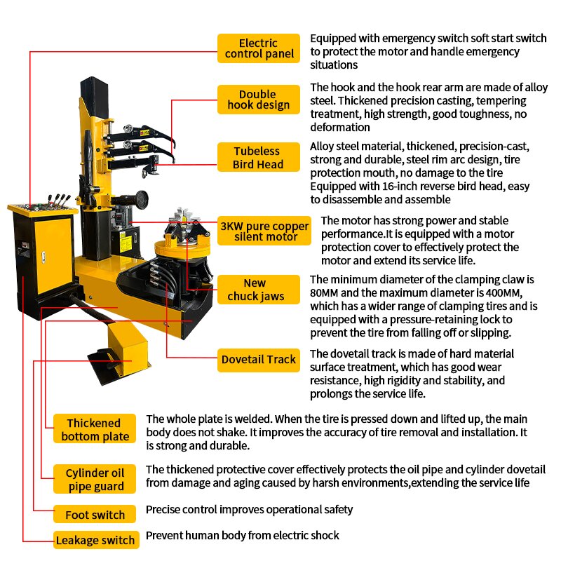 High Cost-Effective Vertical E - огляд і ціна Tire Changer Machine