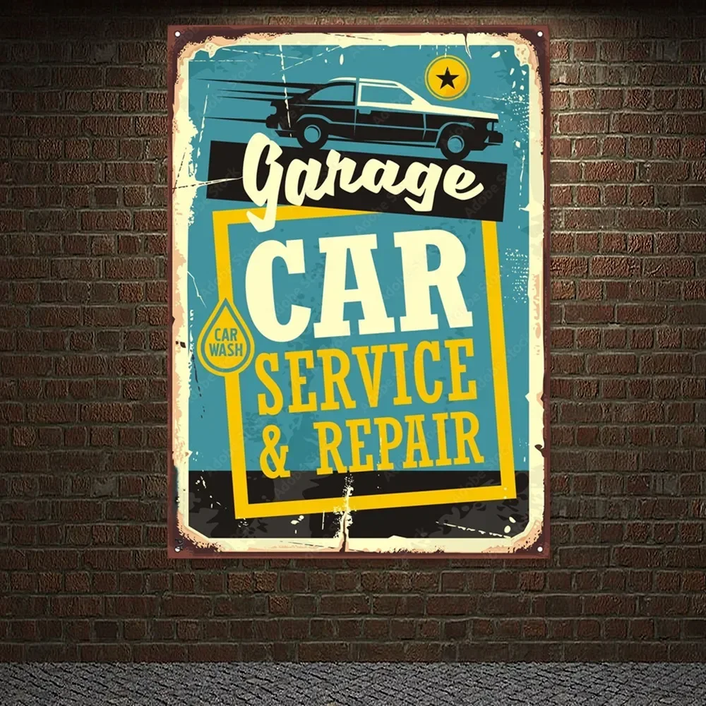 Vintage CAR SERVICE & REPAIR P - огляд і ціна Auto Repair Shop Banners
