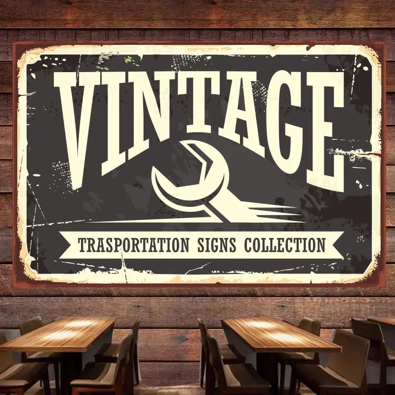VINTAGE TRASPORTATION SINGS CO - огляд і ціна Auto Repair Shop Banners