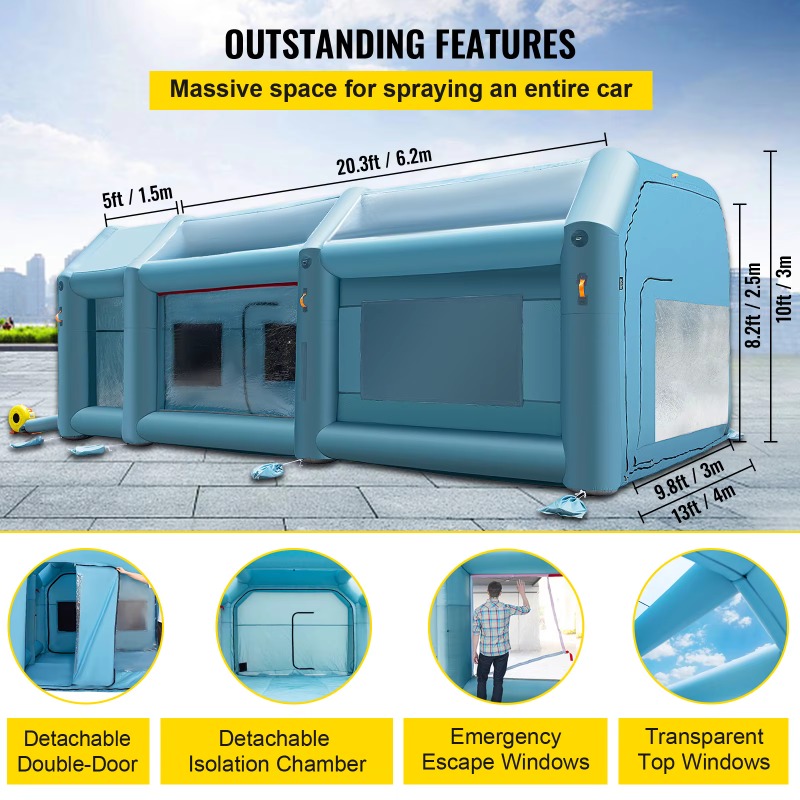 【Hot】 Inflatable Paint Booth C - огляд і ціна Inflatable Paint Booth
