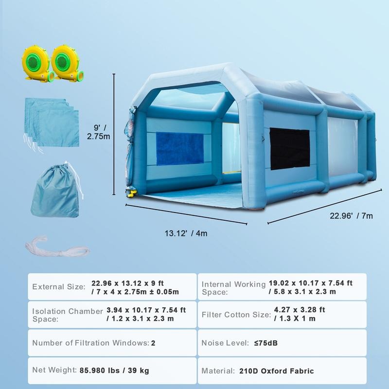 Inflatable Paint Booth, 23x13x - огляд і ціна Inflatable Paint Booth